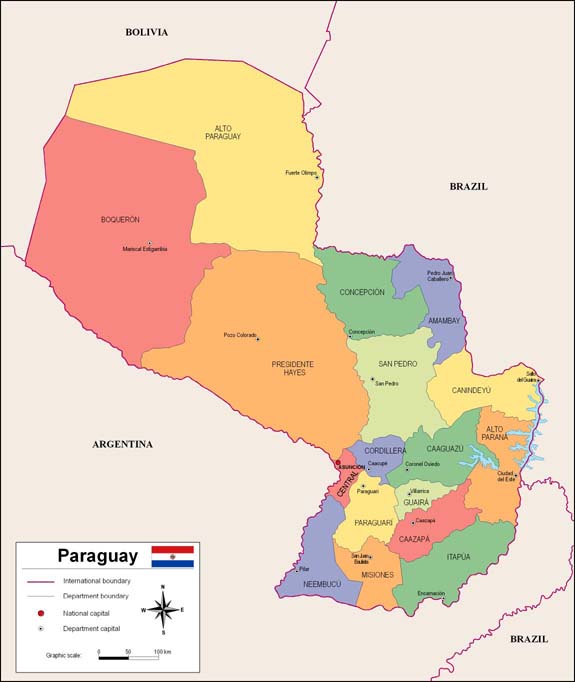 39+ Mapa Del Paraguay Con Departamentos Y Capitales Del Año 1992 Gif