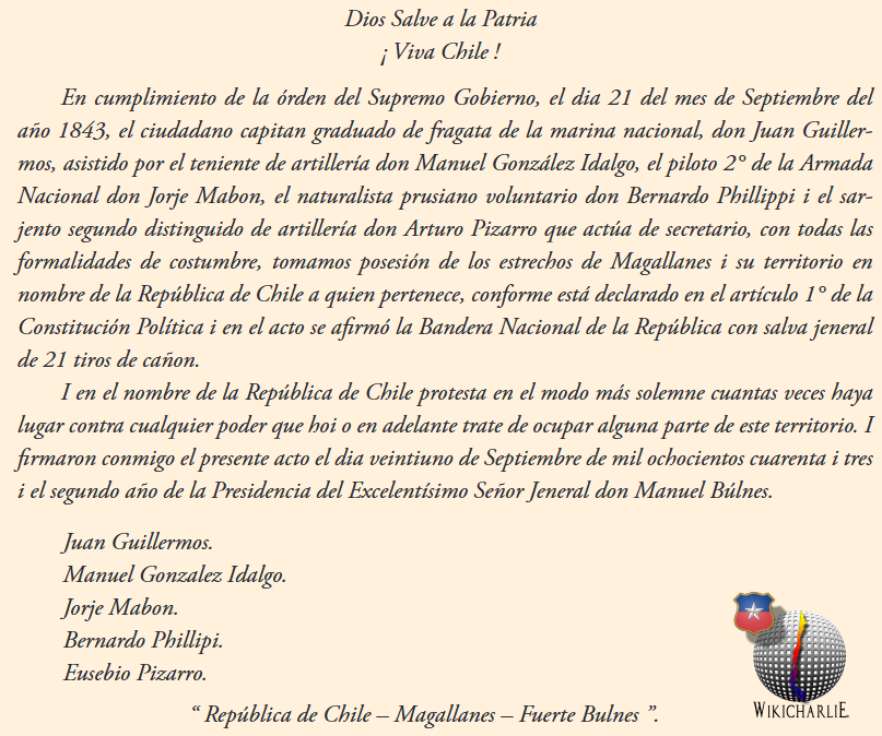 Acta de posesion del Estrecho de Magallanes 1843.png