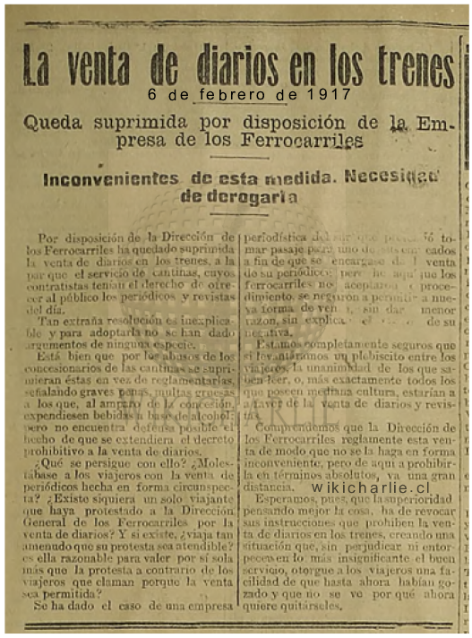 Venta de diarios en trenes, 6 de febrero de 1917.png