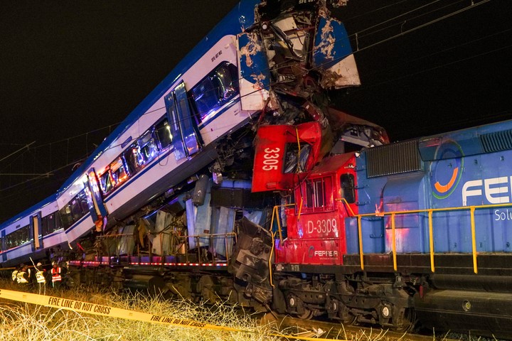 Choque de trenes en San Bernardo el 20 de junio de 2024.