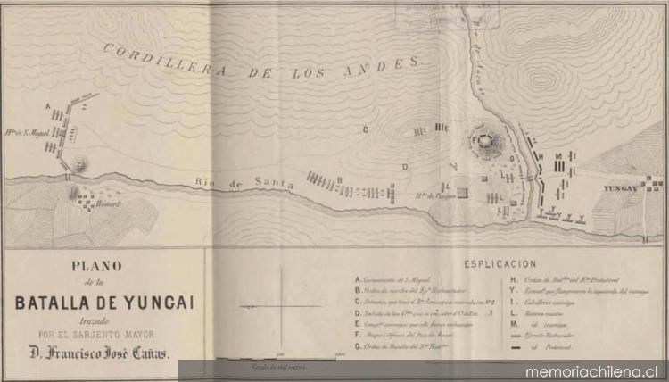 Plano de la batalla de Yungai, enero de 1839.jpg