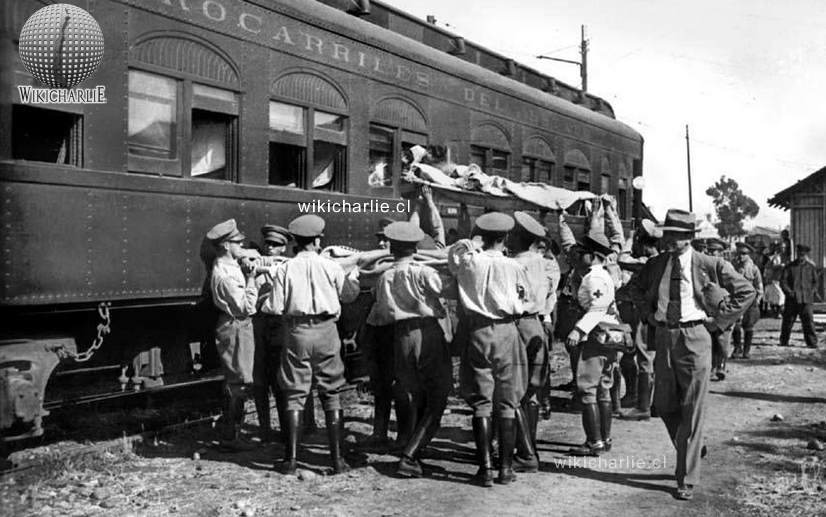 Terremoto de Chillan, Tren ambulancia 1938.png