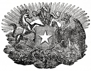 Escudo Nacional de Chile en 1842, donde esta incorporado el Caballo Chileno, sitial del que jamás debió haber salido.Un noble animal que a dado a Chile, historia, sangre batallas y alegrías. Sin el Caballo, Chile no podría ser lo que es hoy. Historiadores, y gran parte del pueblo chileno piensa que el Caballo debería estar junto al Cóndor en nuestro escudo, por toda la historia y aporte a la patria y no un ciervo debilucho y asustadizo, que nadie conoce y esta en extinción.