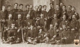Oficiales del Batallón Lontue 1881.