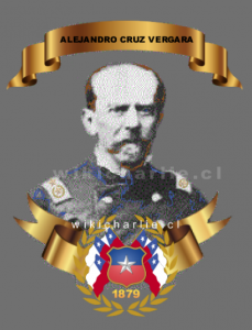 Alejandro Cruz Vergara Al estallar la Guerra del Pacífico ingresó al ejército como Teniente del Batallón Cívico “Talca”. El 22 de noviembre de 1880: Es nombrado Tercer Comandante del “Talca” y ascendió a Sargento Mayor de Guardias Nacionales.