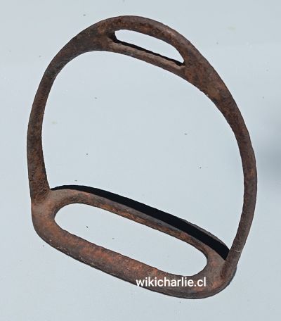 Estribo chileno usado en los campos de Quilicura en 1960.