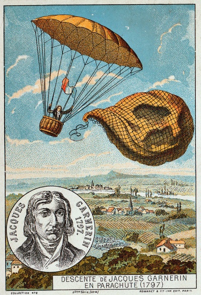 Archivo:Descenso en paracaidas de Andre Jacques Garnerin 1797