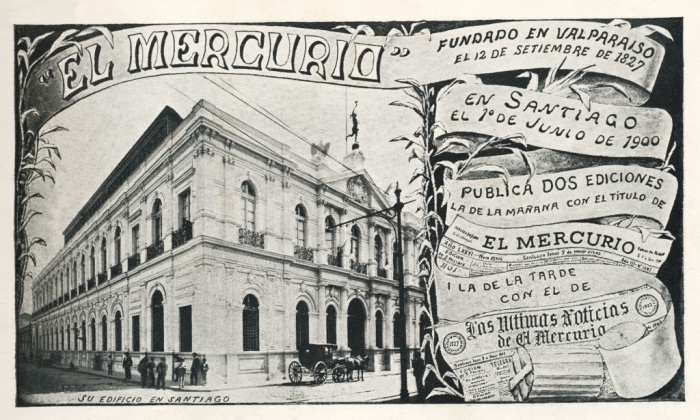 Aviso Diario El Mercurio de 1903.