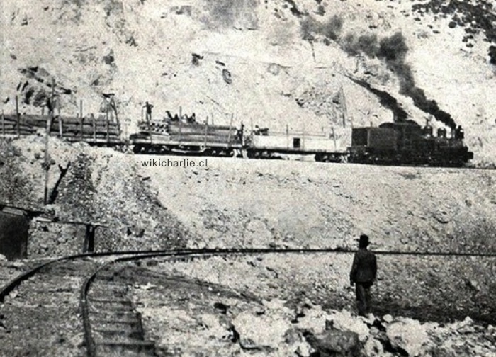 Tren de carga subiendo de Las Juntas 1912.
