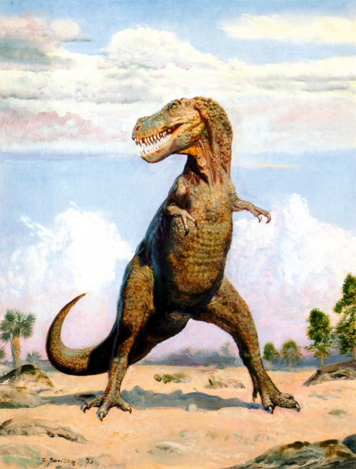 El Tarbosaurus de Zdenek Burian de 1970