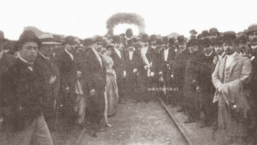Inauguración Viaducto Malleco presidente José Manuel Balmaceda 1890